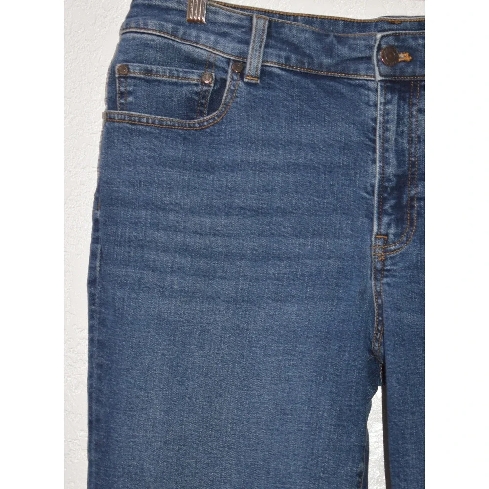Talbots Everyday Relaxed Jean 14P Comfy Cotton Stretch 5-Pocket Soft Blue Denim